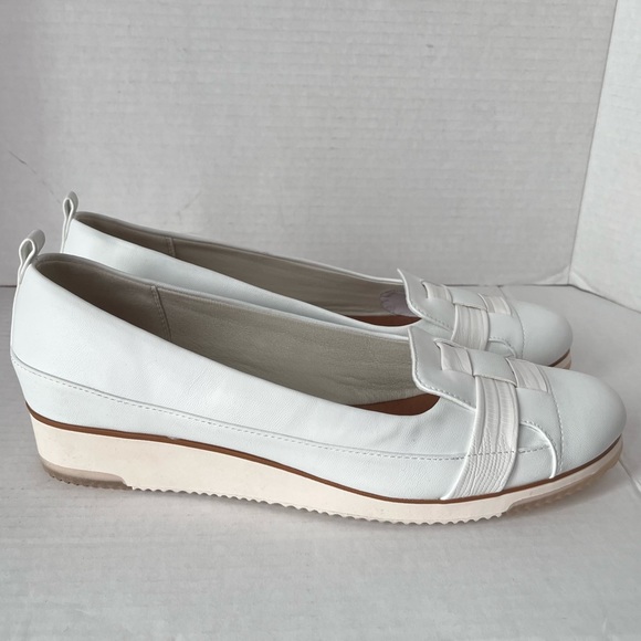 LUCA FERRI WHITE WEDGE LOAFER - Picture 4 of 11